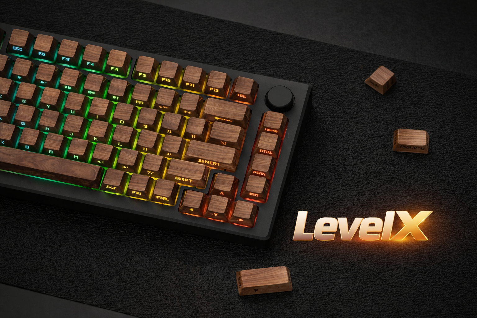 LevelX Wood Keycaps | فخامة الشكل وقوة الأداء