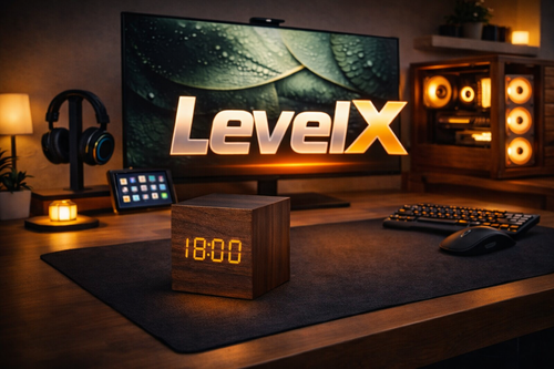 ساعة مكتب خشبية LED – LevelX