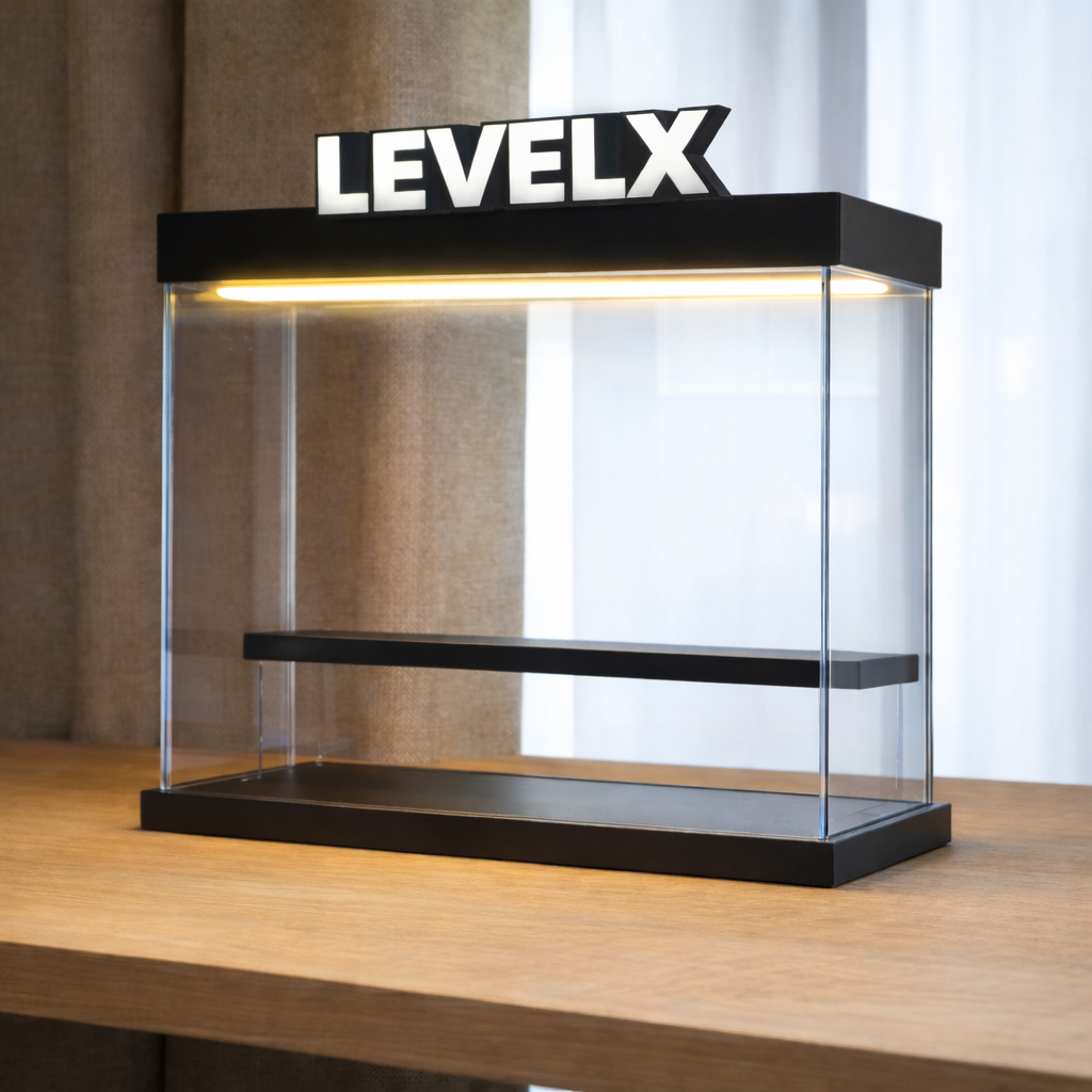 بوكس عرض فيقرات أكريليك مع إضاءة ليد